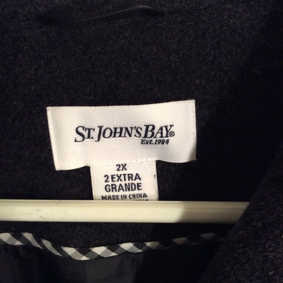 New St. John’s bay women’s  dark charcoal coat 2x - Picture 4 of 6